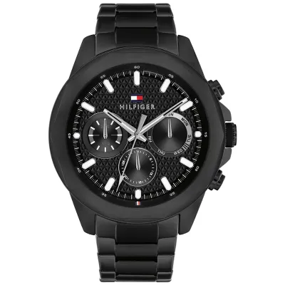Tommy Hilfiger Multifunction Black Stainless Steel Watch